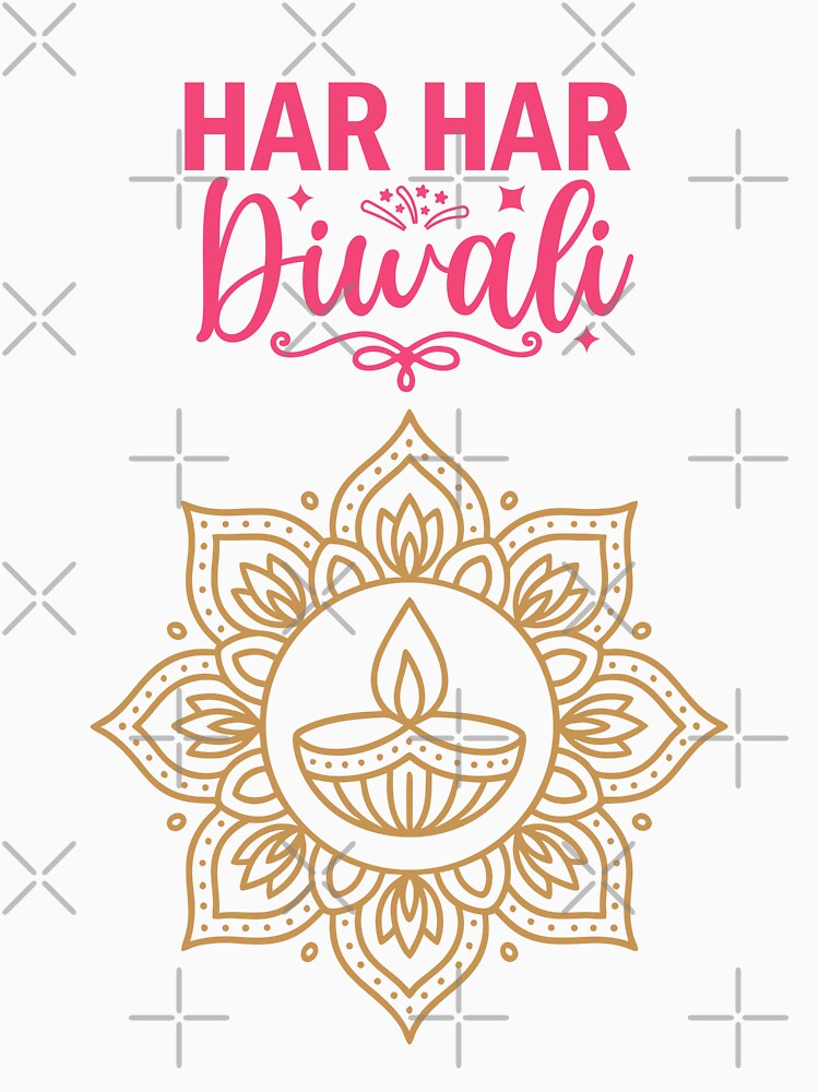 yoga Happy Diwali ver 7 | Festival of Lights | Indian Deepavali Celebration with Diyas, Rangoli & Lord Ganesha | Hindu Festival Art & Gifts by mndesignworx