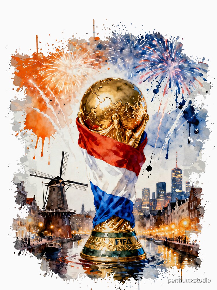 Netherlands Flag with Landmark by floverglowstudio