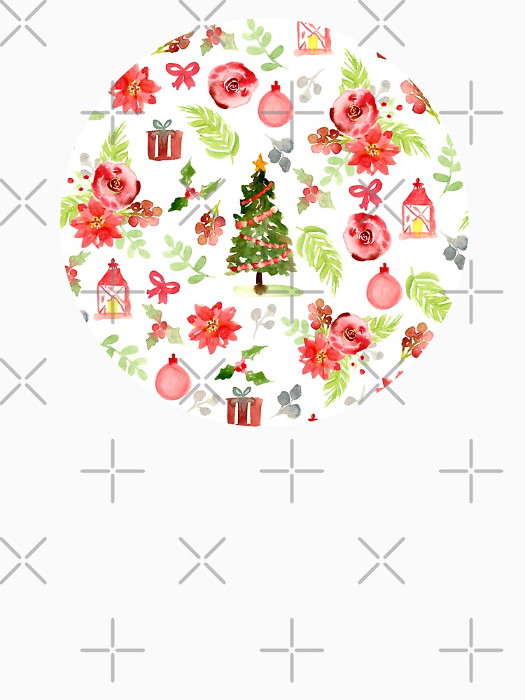 Watercolor Christmas Holiday Pattern by Harpley Design Studio