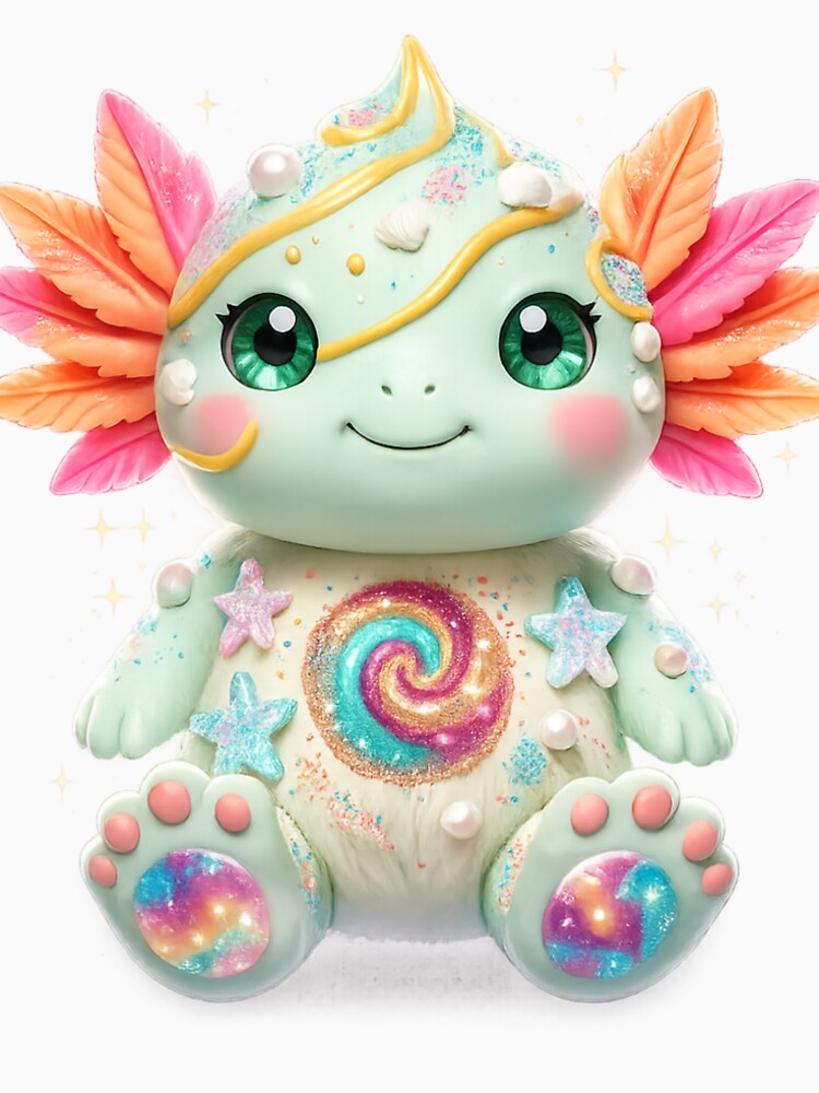 SEAFOAM STARLIGHT AXOLOTL COSMIC COMPANION  SUMMER PORTAL COLLECTION by highvibz72