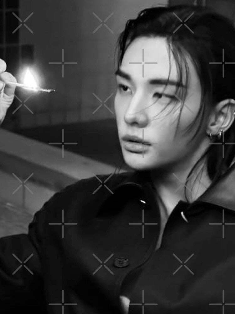 Hyunjin Poster HOT black and white boyfriend you make Stray Kids stay SKZ SKZOO hyunpic bang chan lee know han felix IN dominate kpop by Kpop-Noona