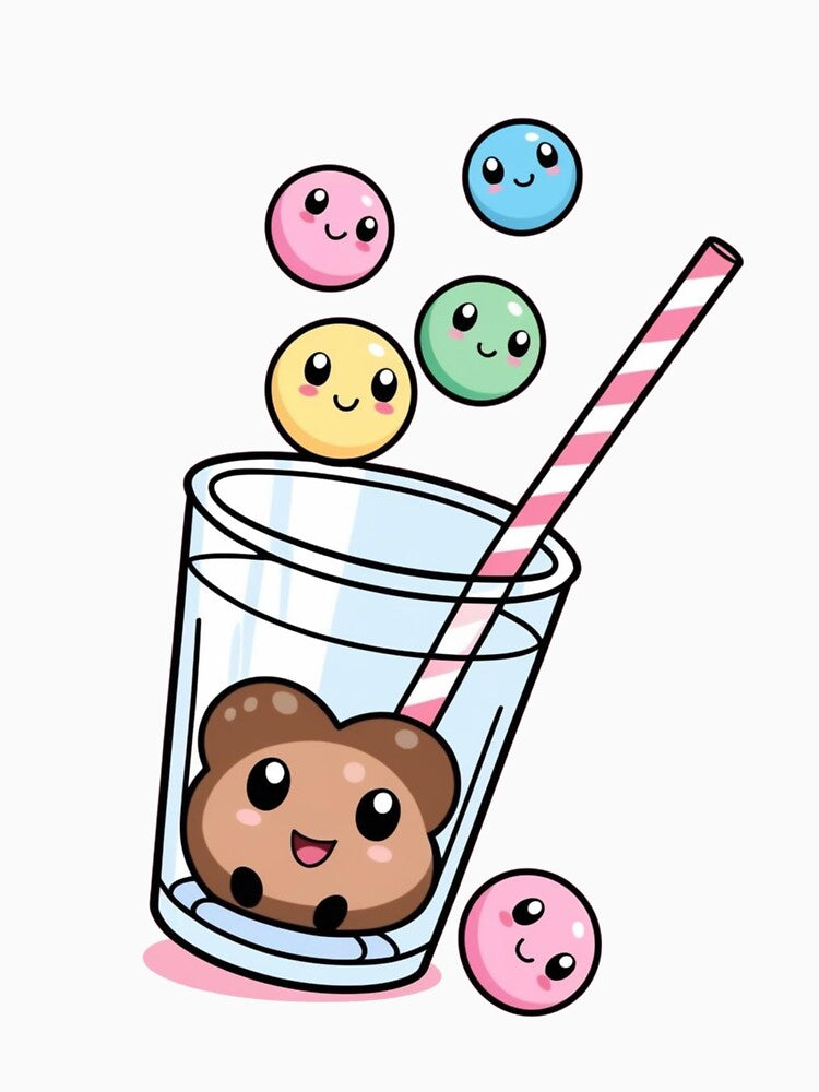 Happy Boba Tea by PinkiPop Studio