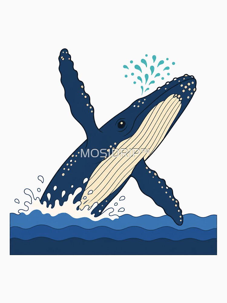 Whale Hello There — Breaching Whale Greeting Animal-pun Humor by Mosidrip