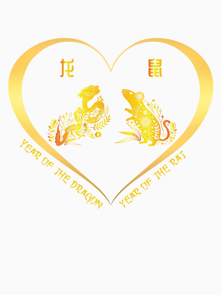 Year Of The Dragon And Year Of The Rat Couples Golden Chinese Zodiac Animals by Karry-Pat