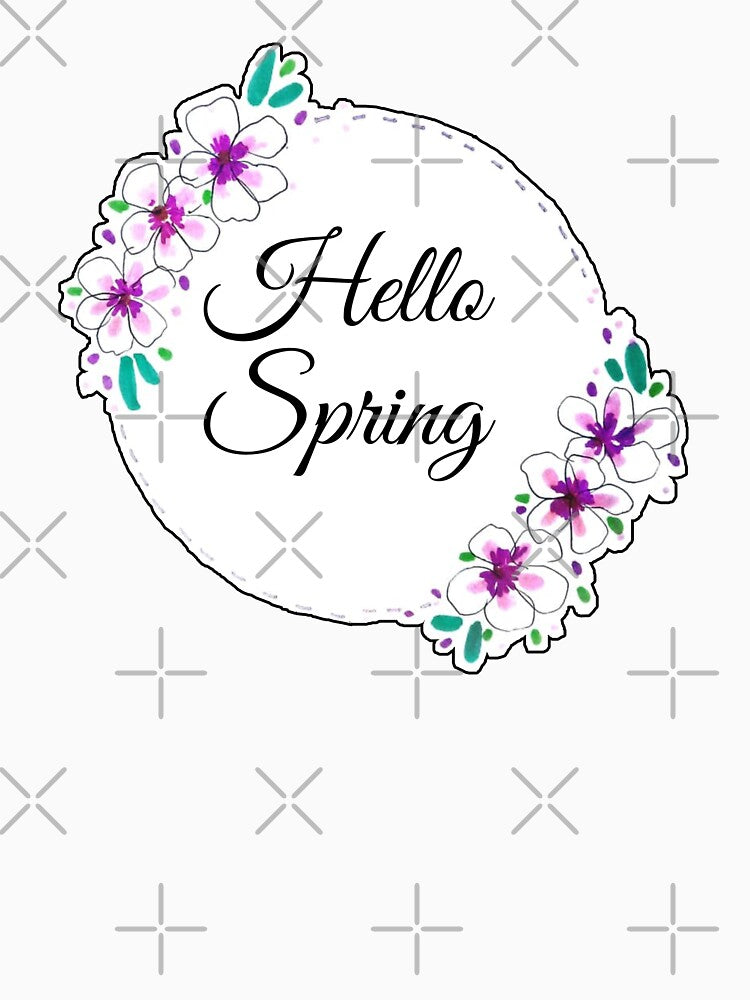 Hello Spring in Purple Wreath by Trisha Banlasan