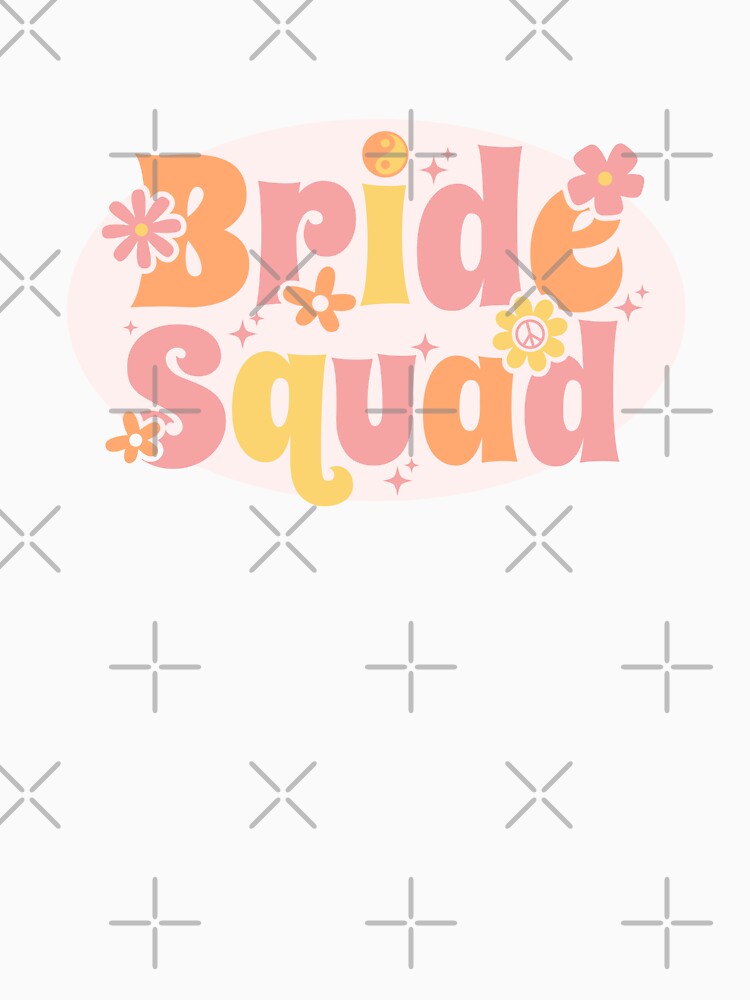 Bride Squad - Pink Groovy Hippy Bachelorette by dottiedigitals
