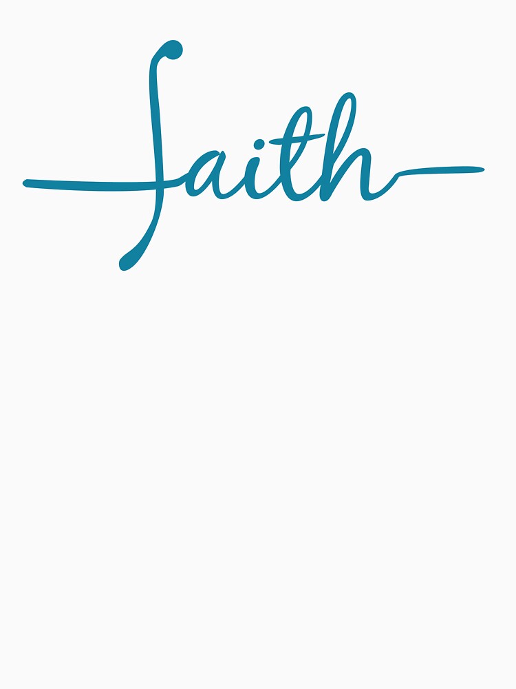 Blue Horizontal  Faith cross- christian design by Faithandpattern