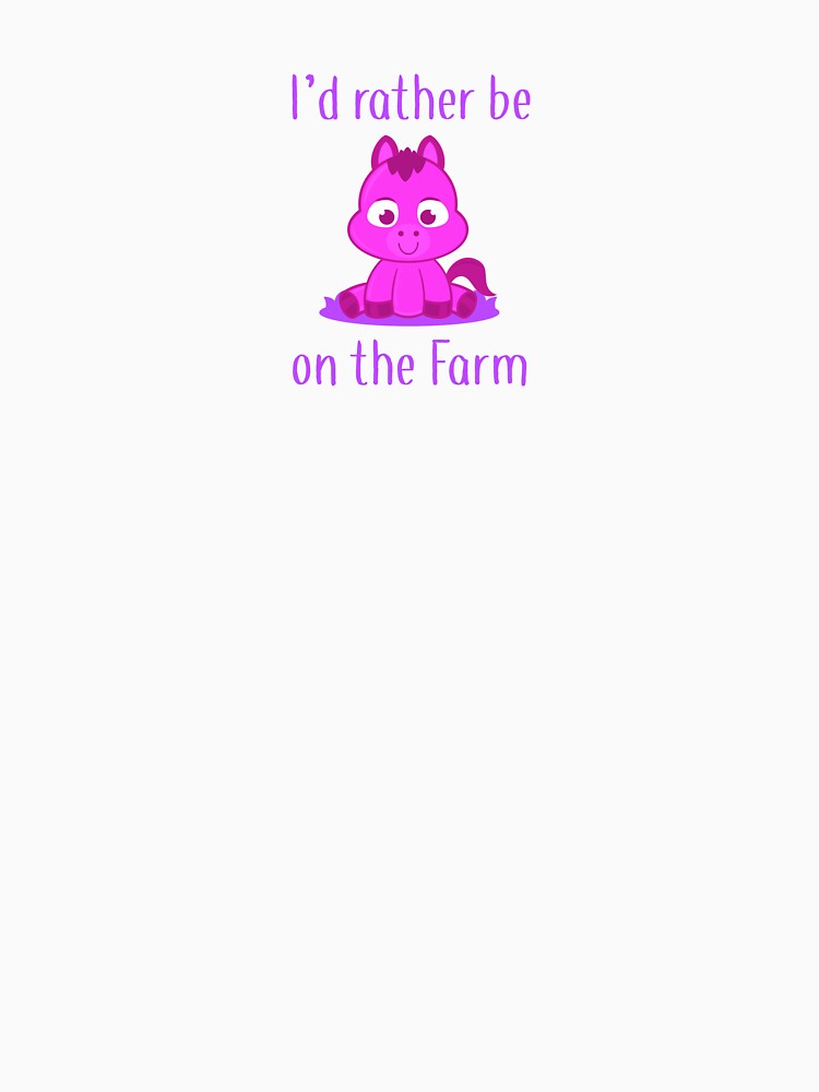 I’d Rather Be on the Farm (on Pink) by PawsitiveMum