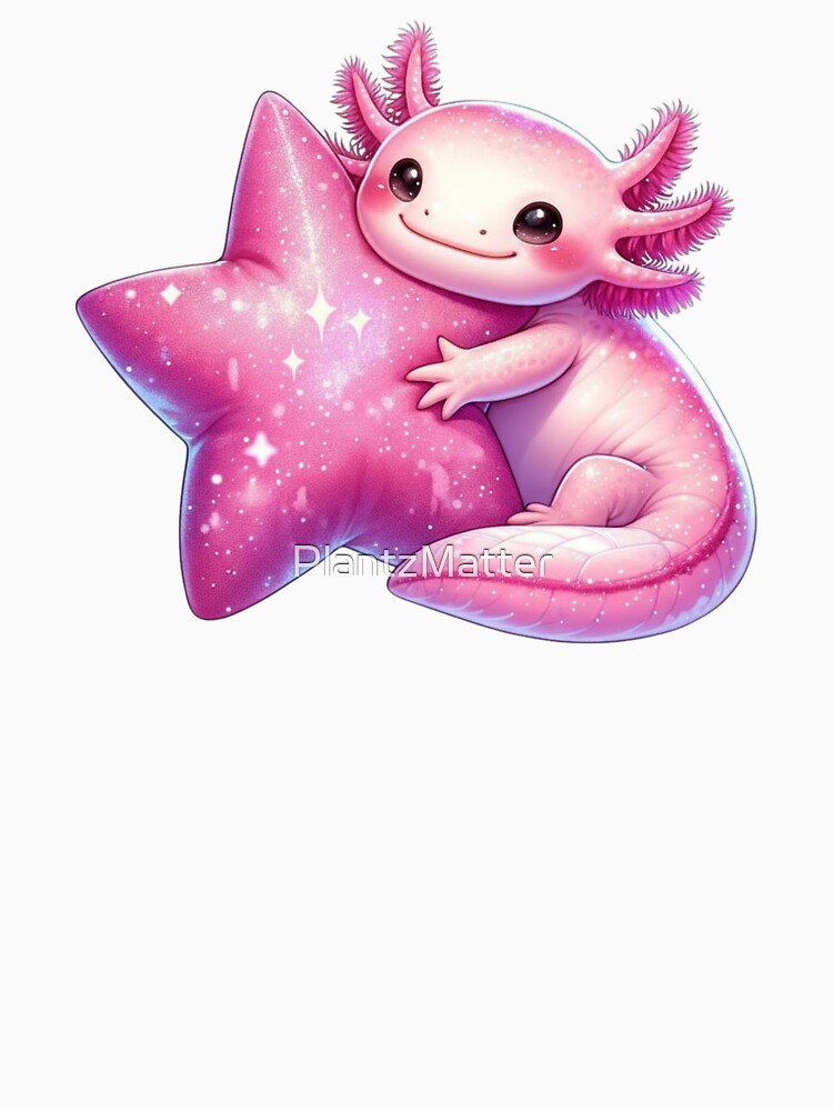 Axolotl Star Sticker Cute Pastel Aesthetic Design by PlantzMatter