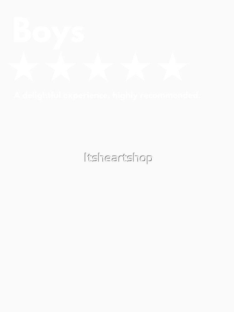 Boys Rated 5 Stars, Review Of Boys With 5 Stars by Itsheartshop