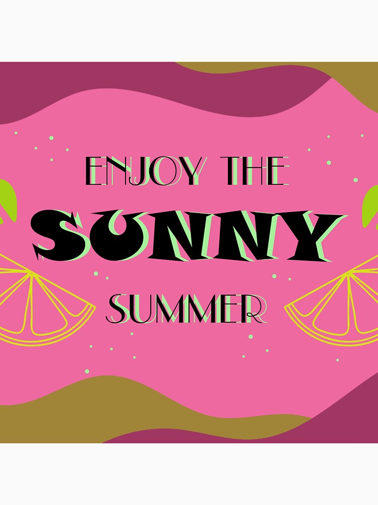 card with lemon, enjoy the sunny summer, hello summer lettering theme by SabinArt