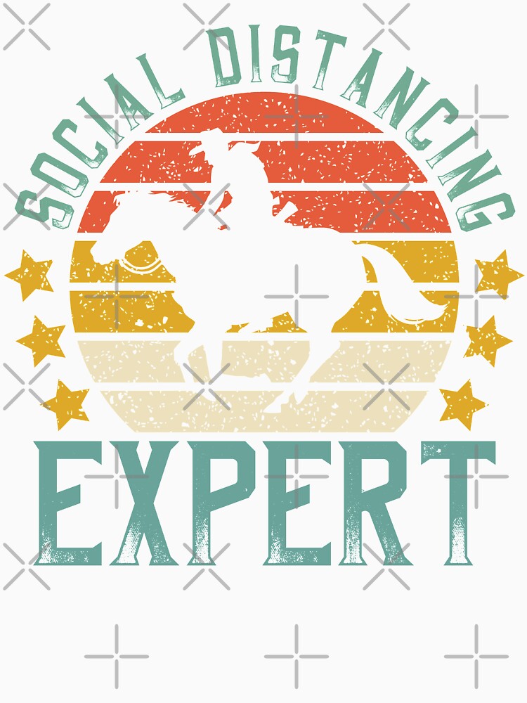 Funny Horse Rider Social Distancing Expert by DreamColor