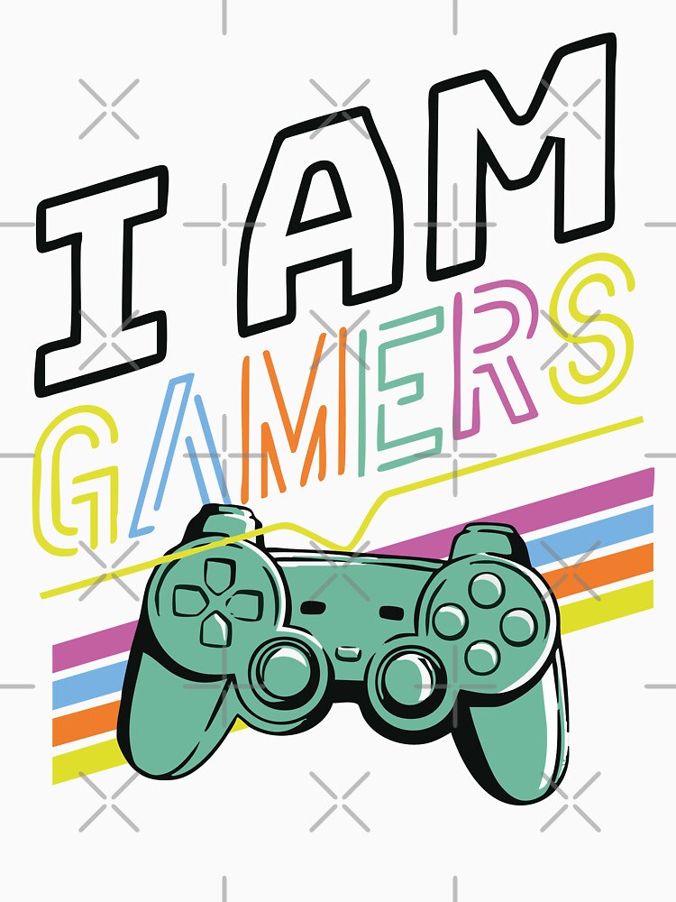 I Am Gamers – Retro Neon Gaming Design by B-Space
