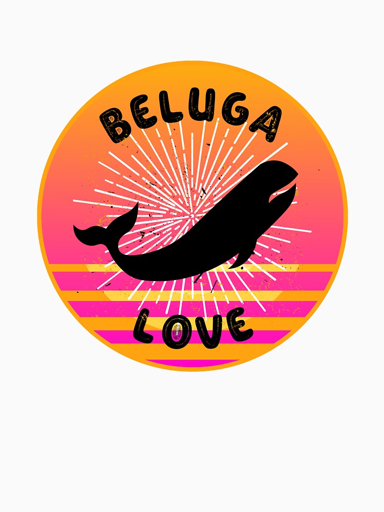 Beluga Love Retro Illustration by kuremureDesign