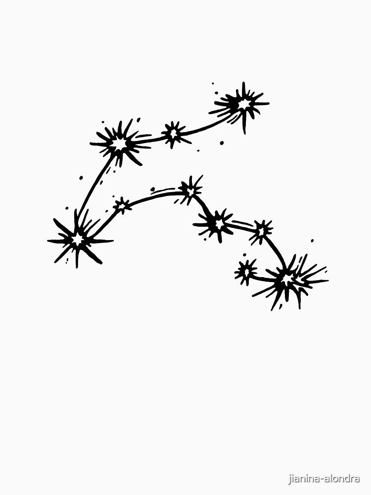 Celestial Star Constellation Zodiac Line Art by jianina-alondra