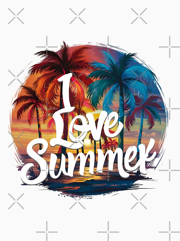 i love summer vintage vibrant happy design by brokenpones