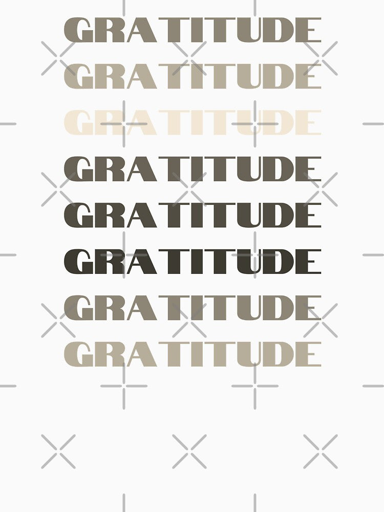 Gratitude Brown Repeating Gradient Word by NinniSilver