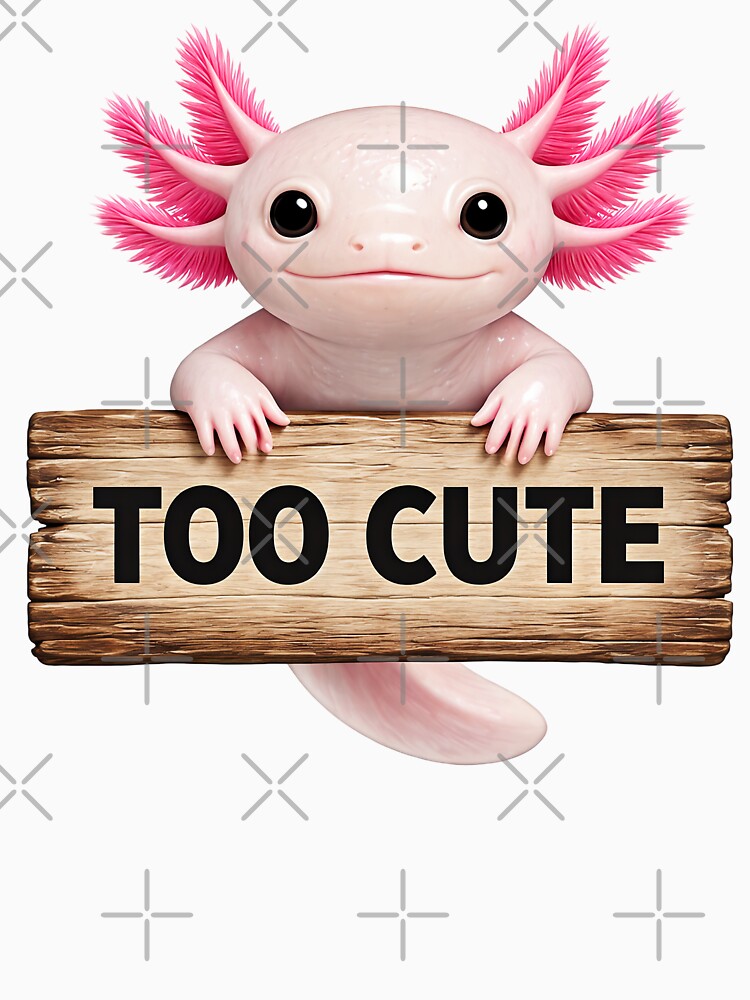 Too Cute Axolotl Wooden Sign by EimSol