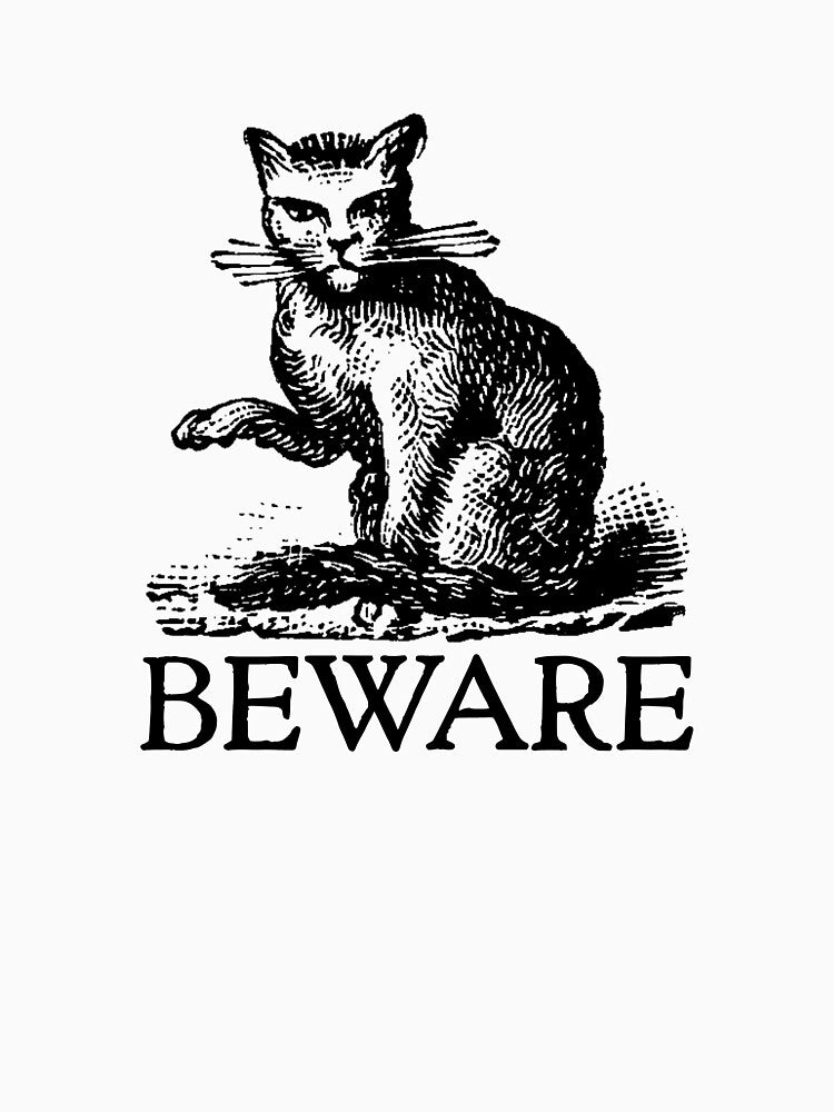 Medieval Beware of cat by foxtailvintage