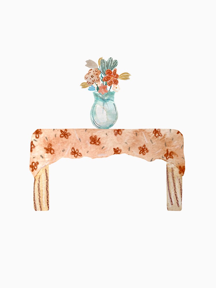 Vase flower bouquet table textured a watercolor black by Yana Mustafina | Boho Soulful Designs