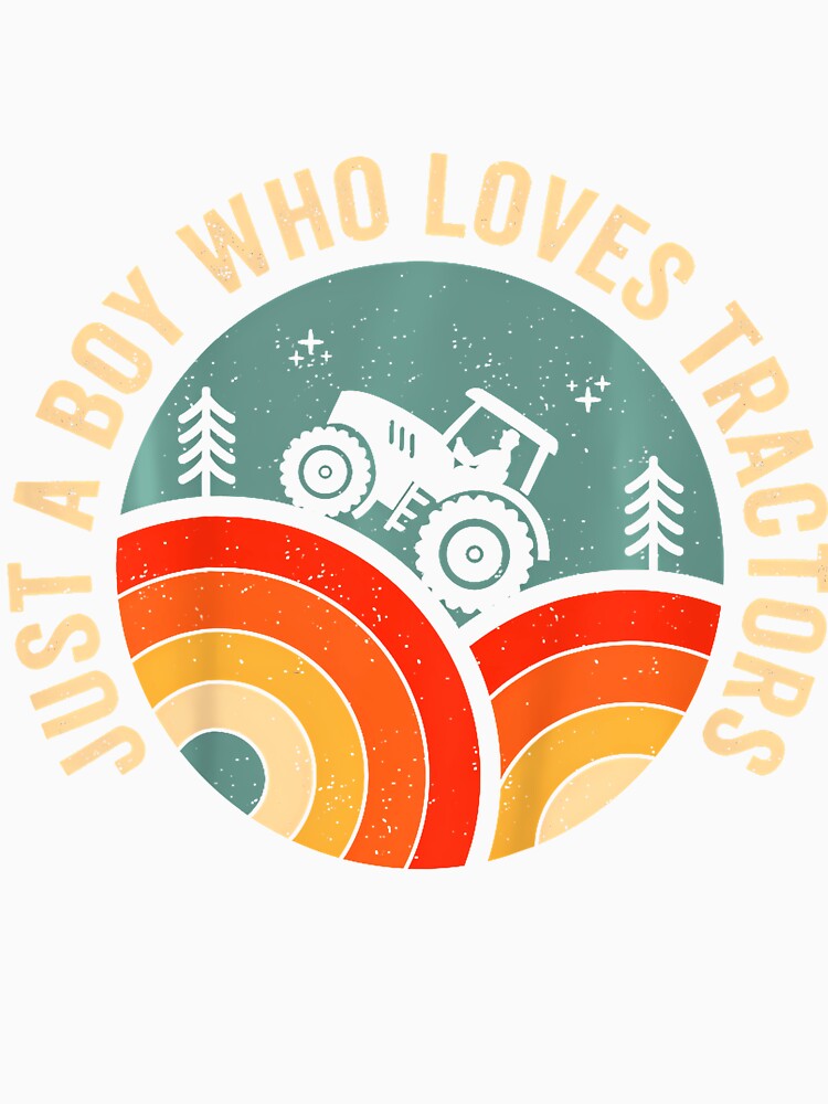 Kids Farm Lifestyle Just A Boy Who Loves Tractors Boys Kids by ToriKarla