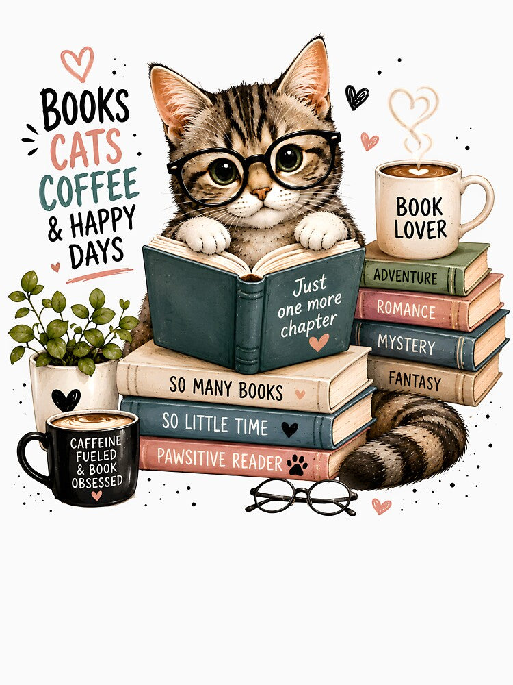 Book lover cat by trendspatterns