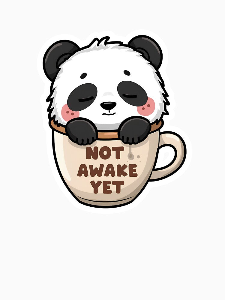 Morning Panda Sticker by Artify Walls