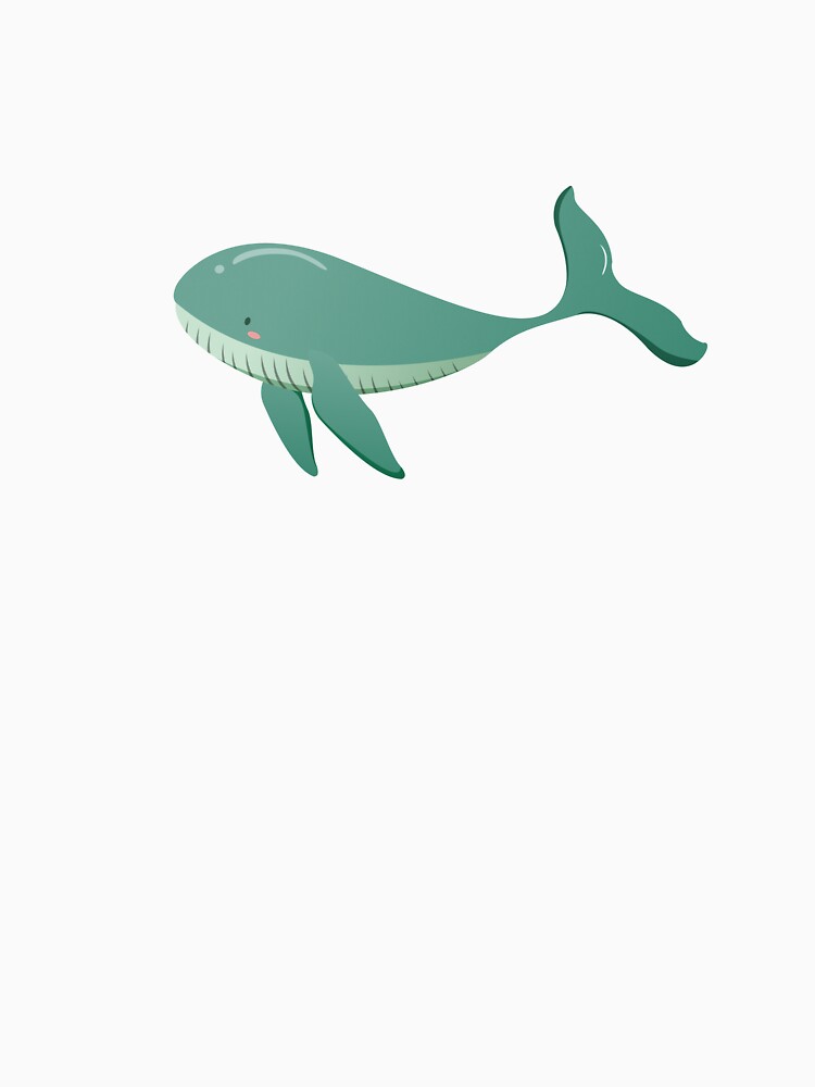 Cute Green Grey Whale by arvianadesign