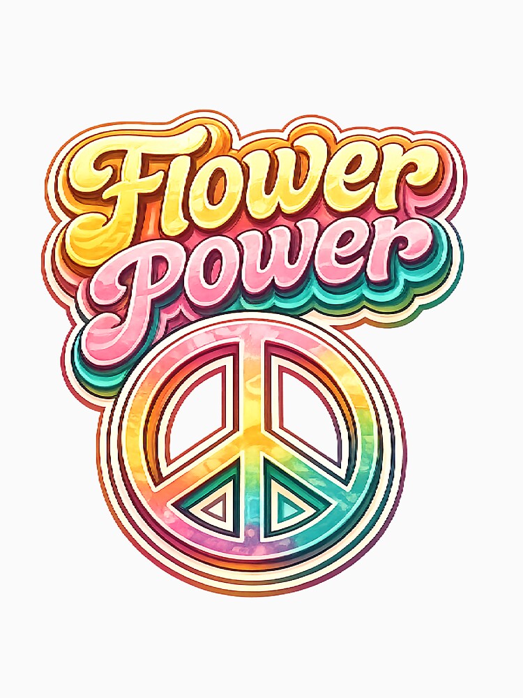 Flower Power Retro Groovy Typography Design by Wolf Creator