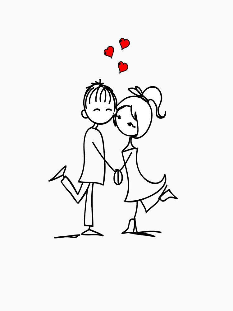 Cute Romantic Couple Love Illustration by AmetistLight