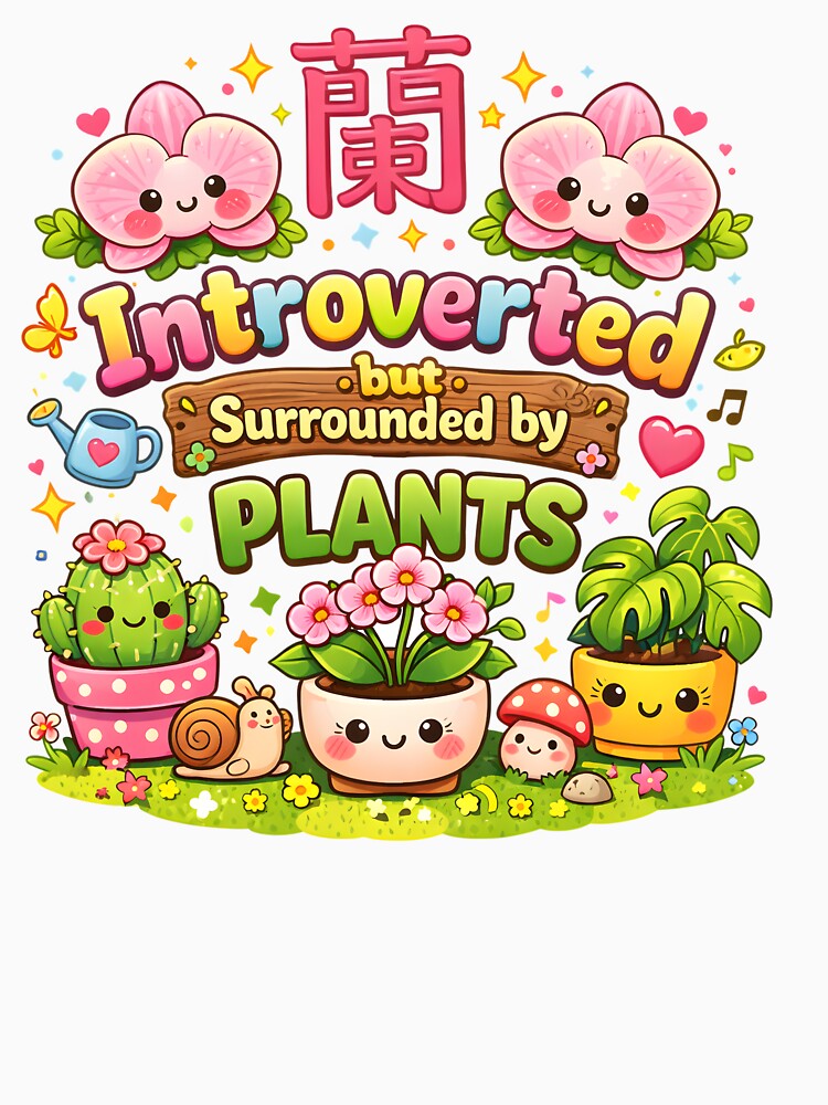 Introverted But Surrounded By Plants T-Shirt by AnnDesignStudio