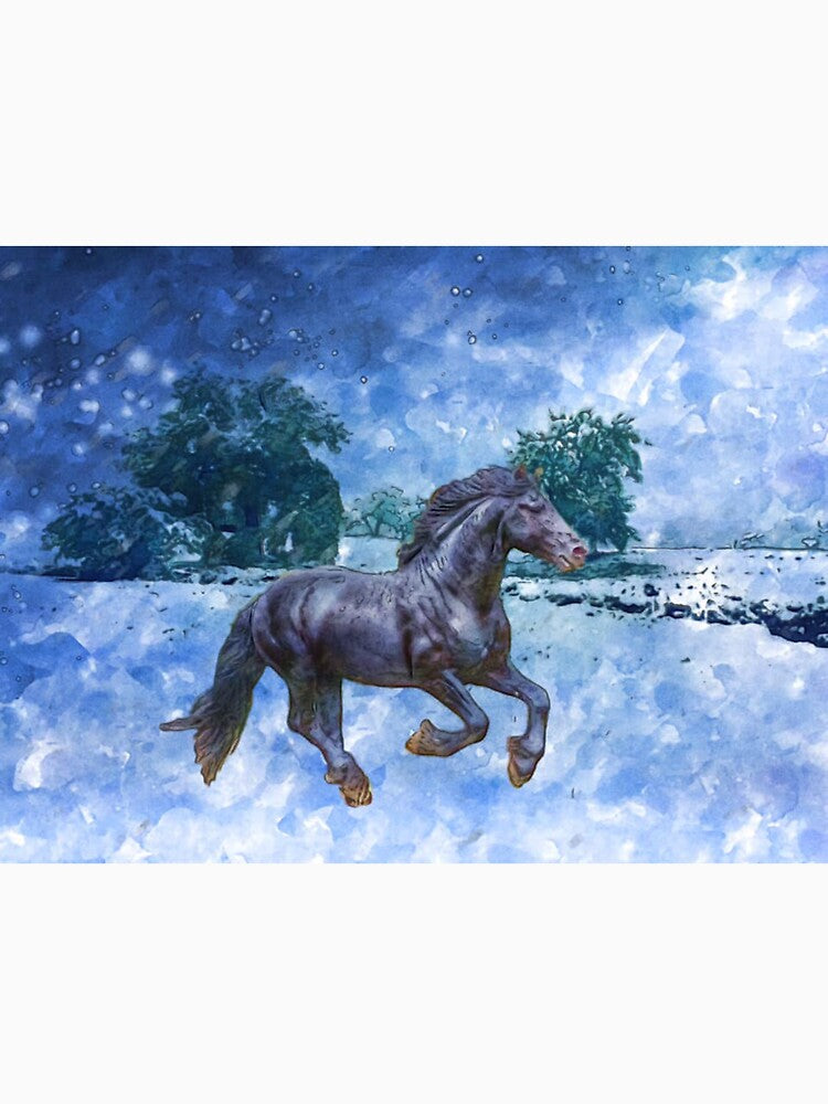 Black Horse in the Winter by LisaMPierce1990