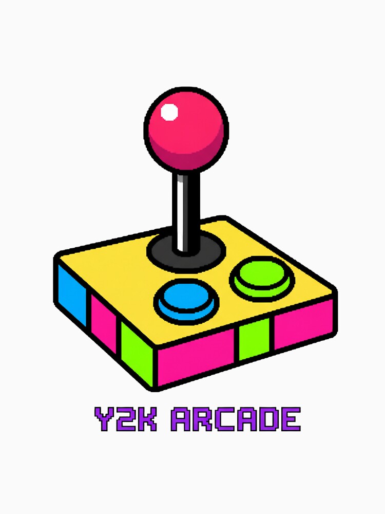 Y2K Arcade Retro Joystick Pixel Art Gamer by ArtByYunus