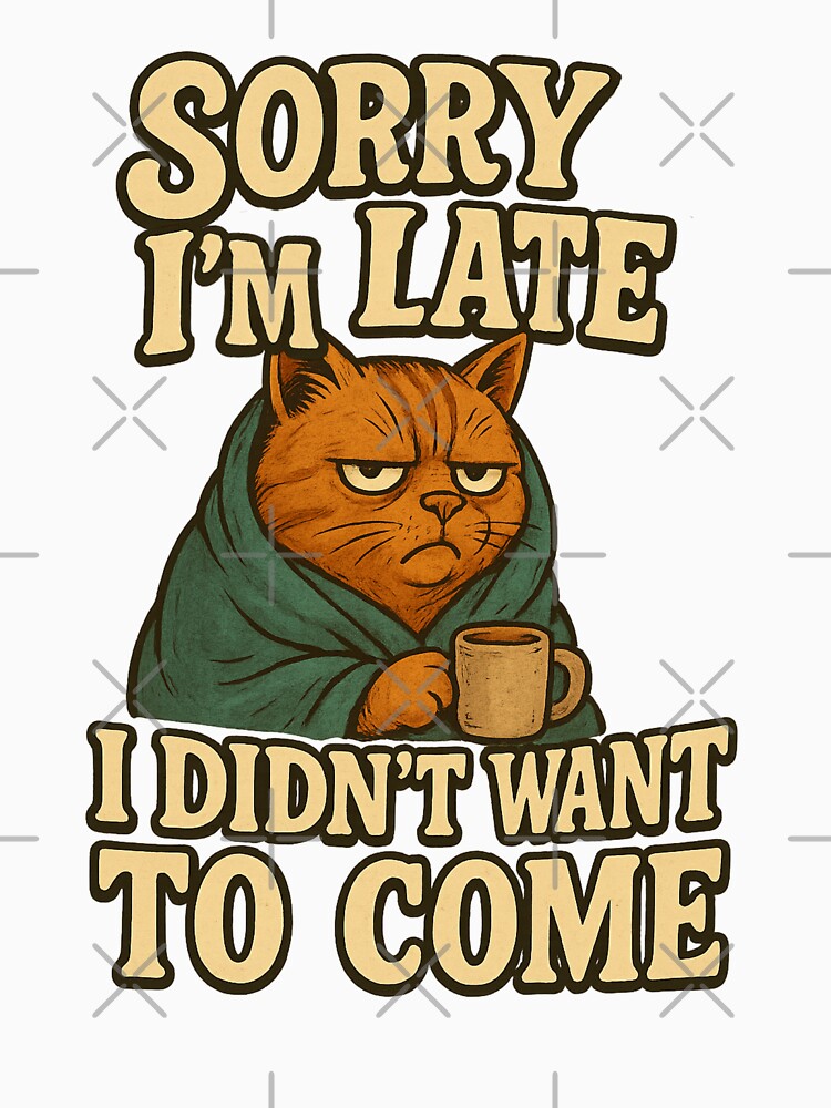 Sorry I'm Late, I Didn't Want to Come" – Funny Introvert Quote Tee by lamp148