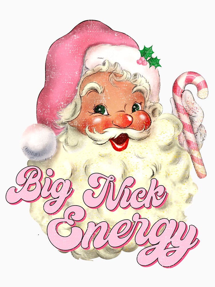 Retro Groovy Big Nick Santa Energy Pink Santa Christmas by Stroblesamuel