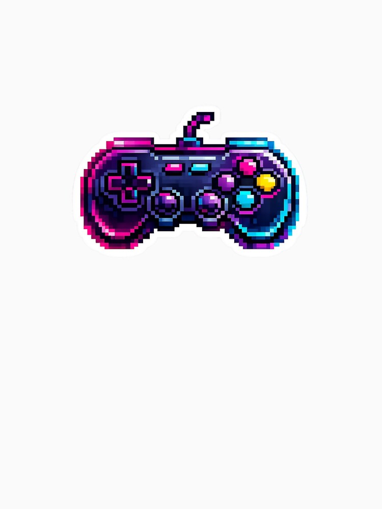 Retro Pixel Art Game Controller Sticker by Barkybond