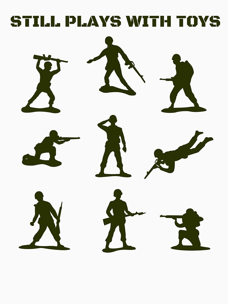Still Plays with Toys Little Green Army Men by The Masked Designer