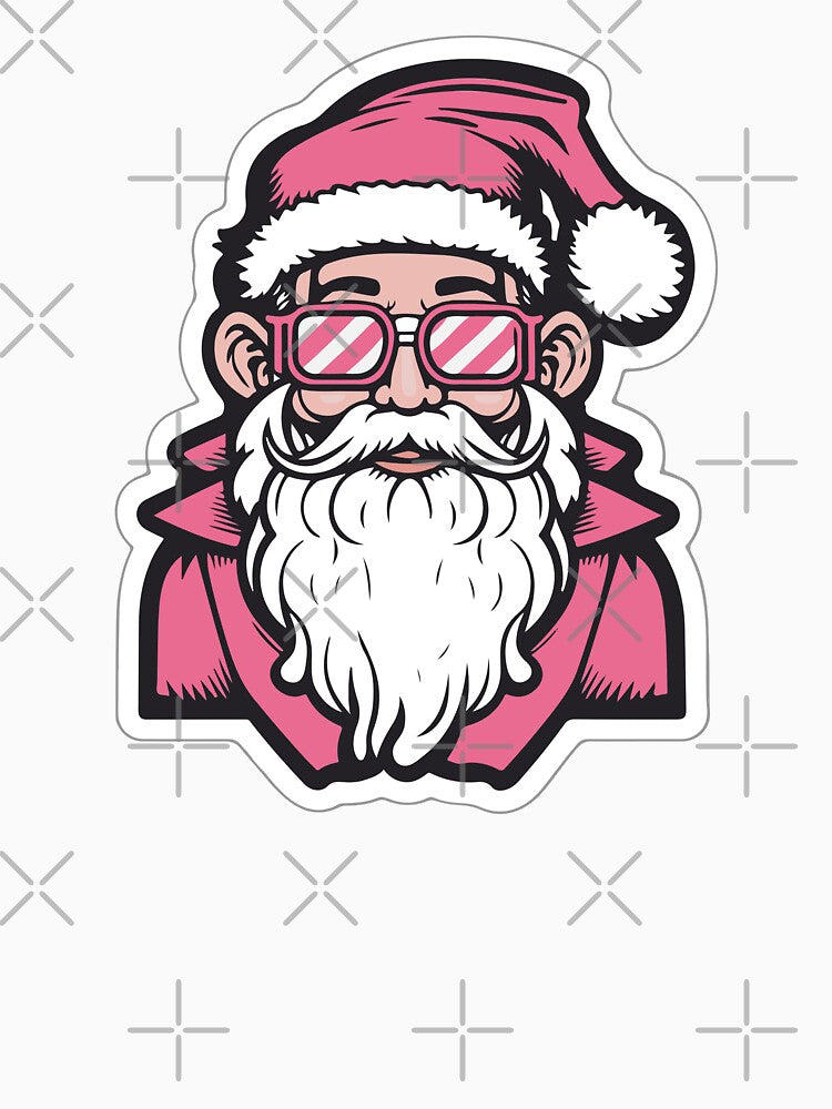 Retro Vintage Pink Santa Claus by MasartDesigns