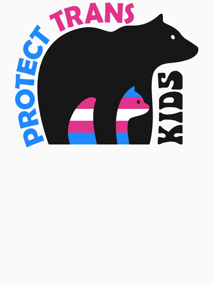Protect Trans Kids Bear Mom and child Transgender LGBT Pride month by godivagraham35