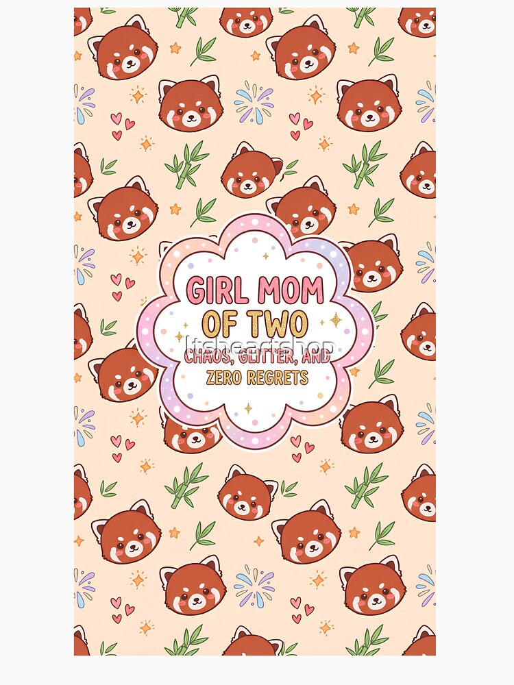Girl Mom of 2 Cute Red Panda by Itsheartshop