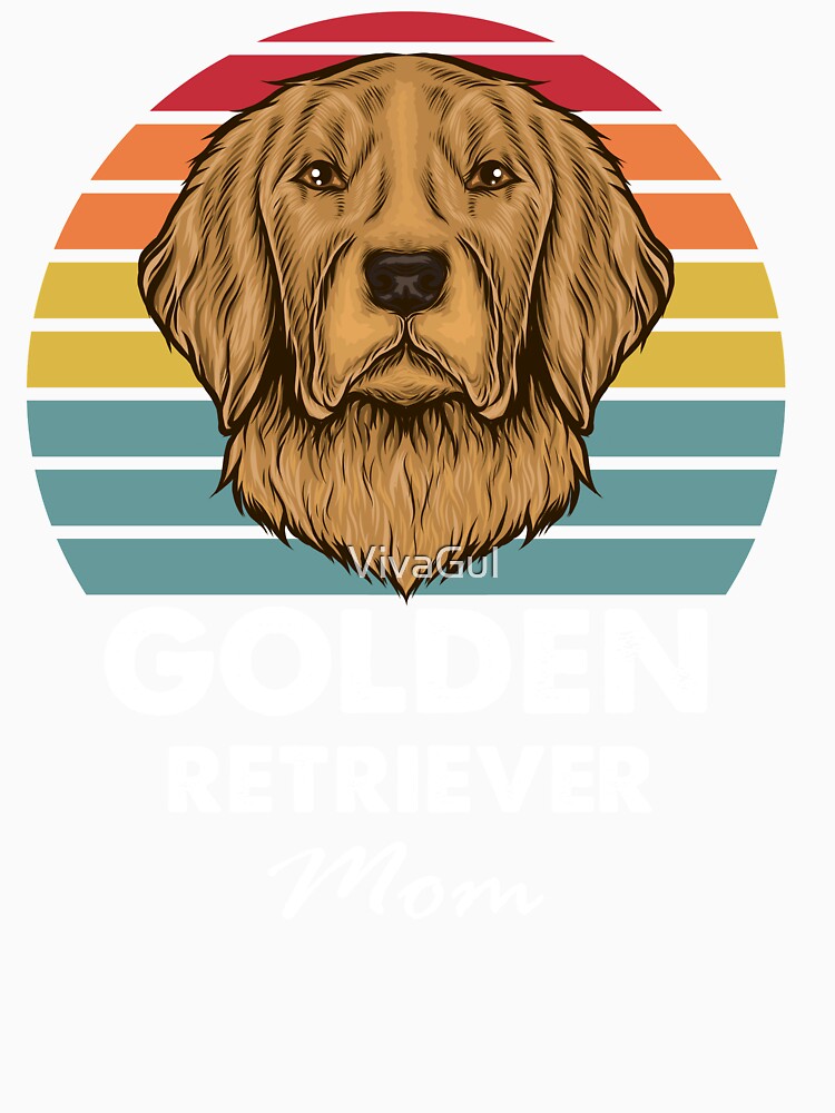 Vintage golden retriever Dog Lover Mom Gift Graphic by VivaGul