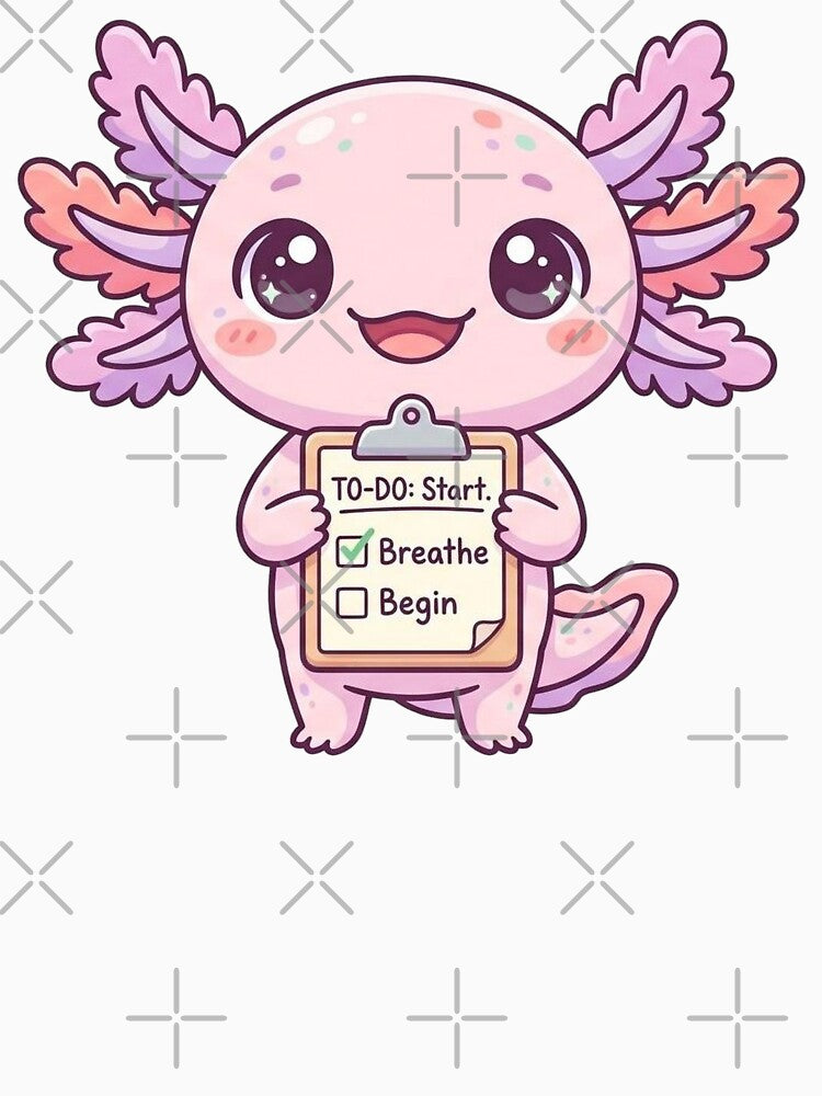 Kawaii Axolotl To Do Start Checklist by Visual Dept.