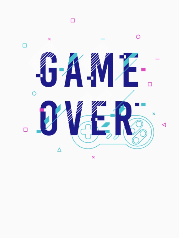 Game Over – Retro Neon Gamer Art by alex-oliveira