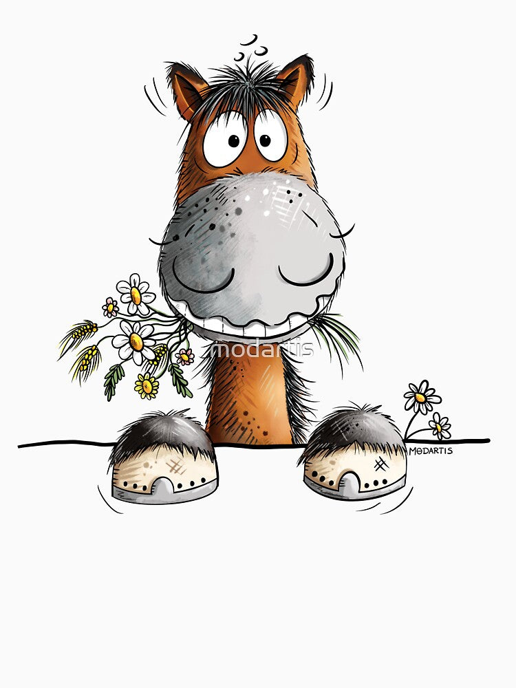 Funny Horse With Flowers by modartis