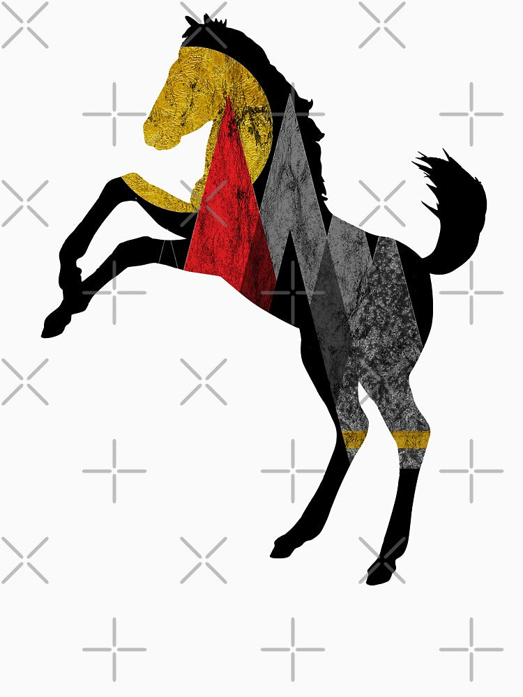Mustang Horse Nordic Mountains Minimalist Art by SoccaTamam