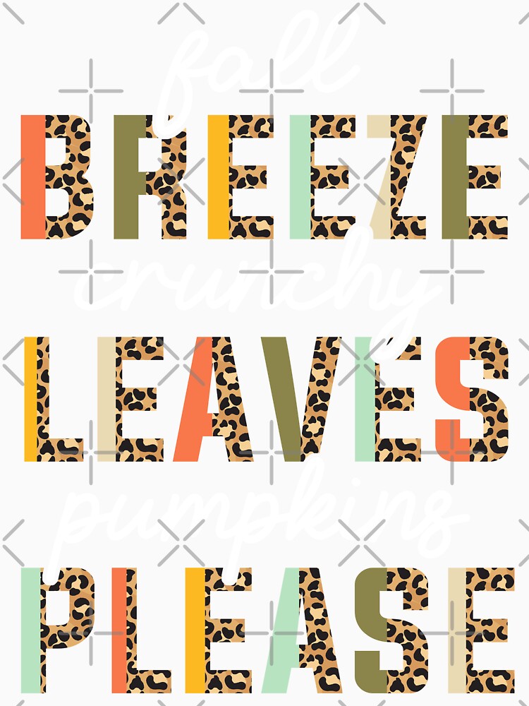 Fall Breeze Crunchy Leaves Pumpkins Please Leopard Fall Autumn by Fleyshop