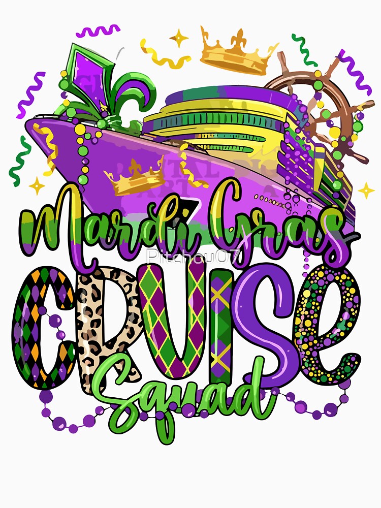 Mardi Gras Cruise Squad 2024 Matching Group Family Vacation by Pitchou07