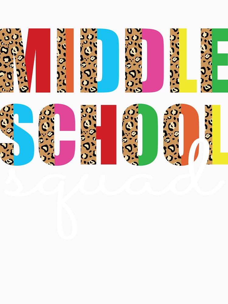 Middle School Squad Leopard Teacher Back To School by Sasikharn