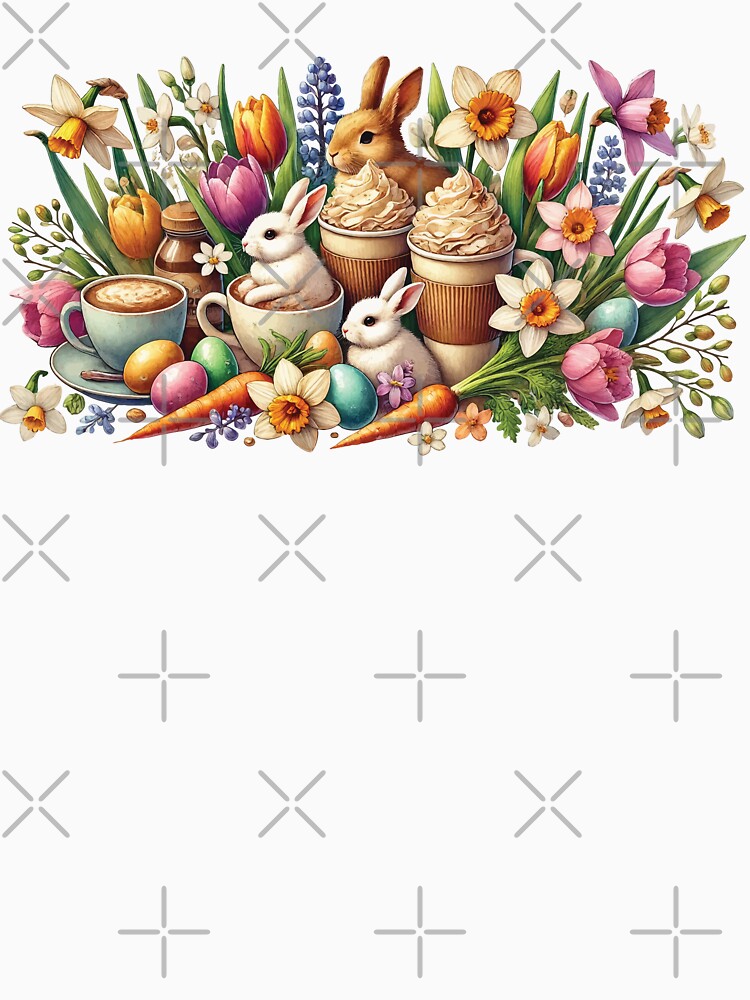 Easter Coffee Lovers With Easter Bunny by LuminOrb