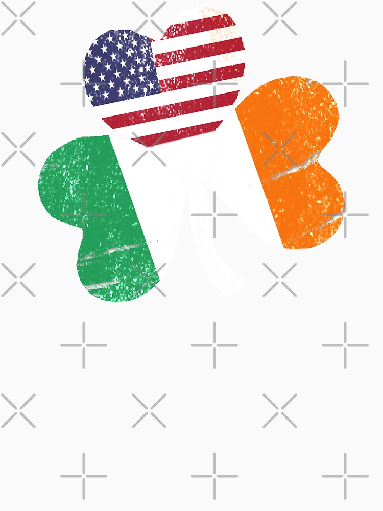 vintage Shamrock Ireland US Flag st patricks day gifts 2021 by Kasantimo